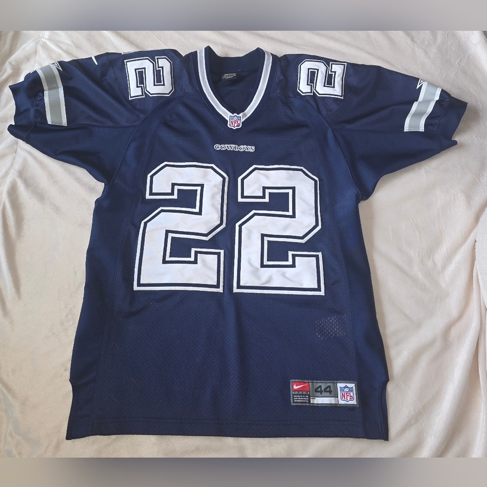 VINTAGE Nike Emmitt Smith Cowboys Authentic Pro Line Jersey Navy Blue Large